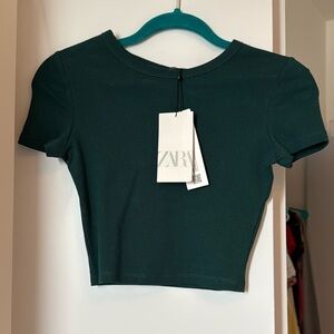 Zara Women's Green Crop Top